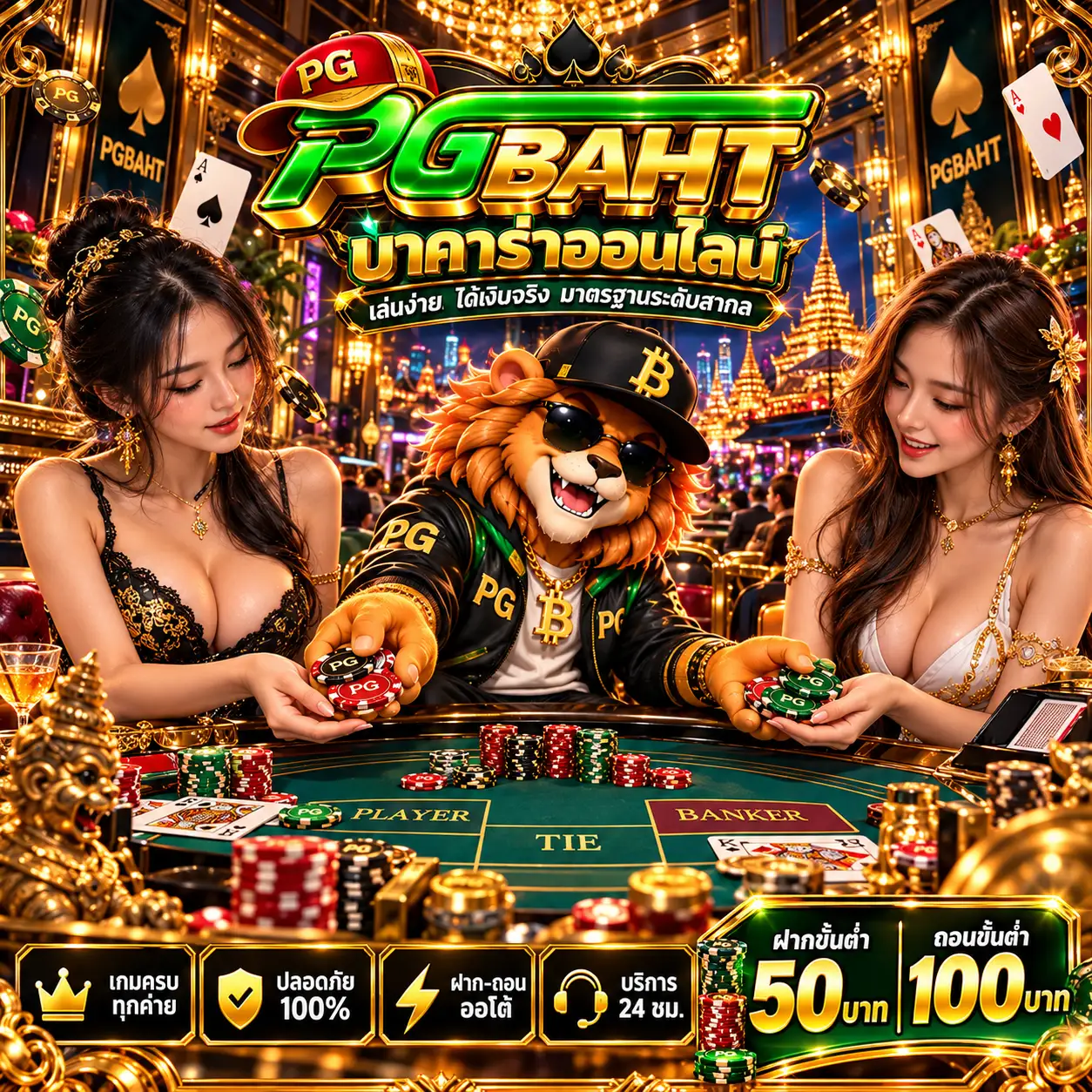 PGBAHT | บาคาร่าออนไลน์ วิธีเดิมพันและอ่านไพ่